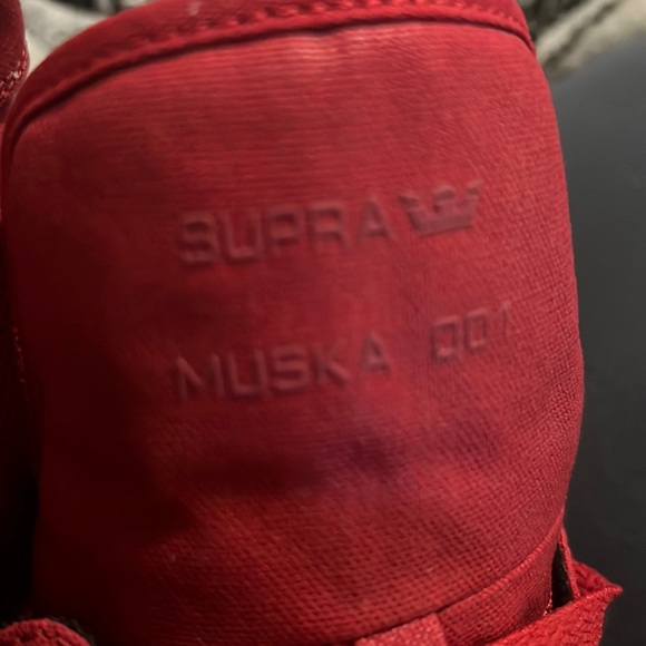 RELISTED. Supra Skytops Express Tuf womens red canvas pair high top sneakers 7 - Picture 10 of 10